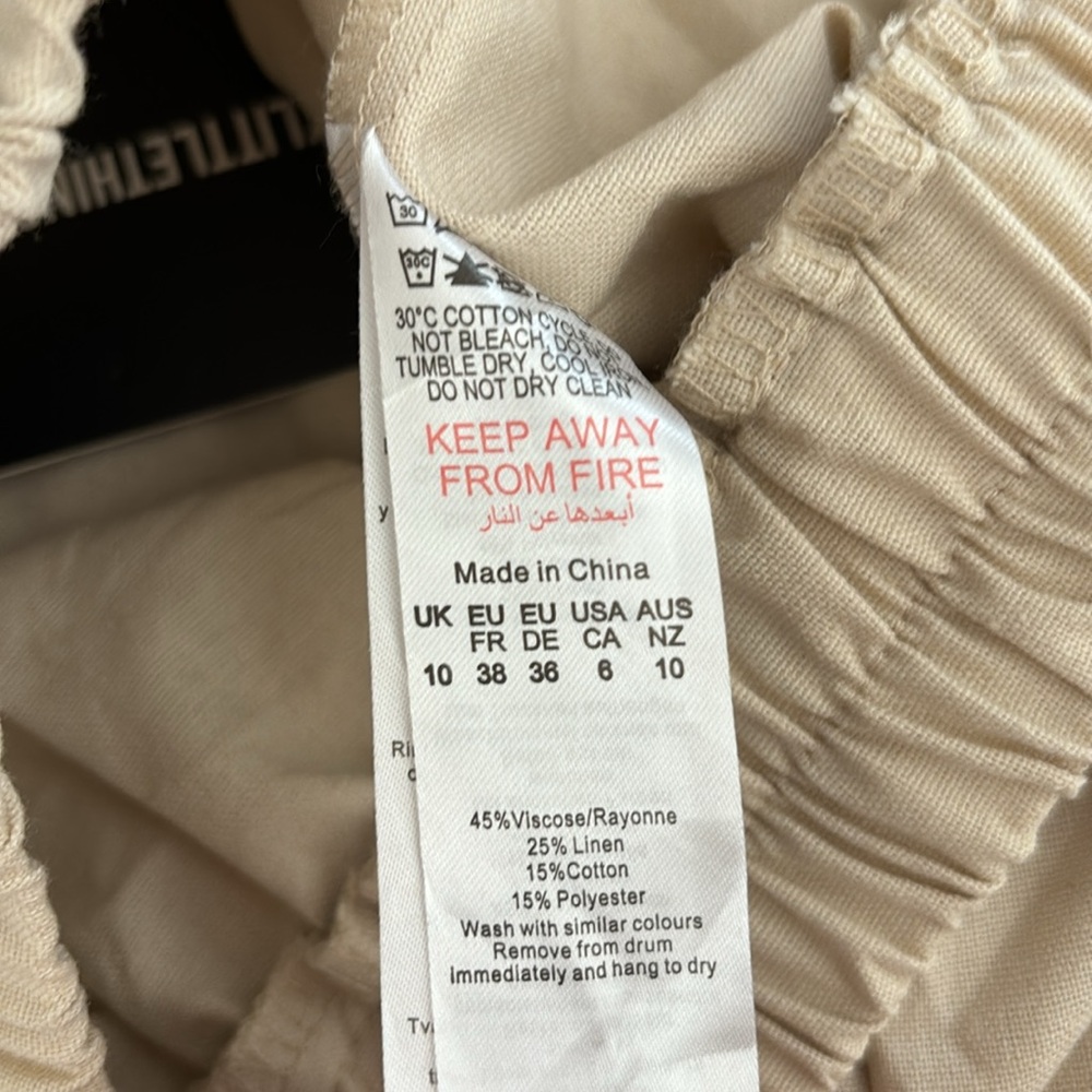 PrettyLittleThing linen blend wide leg pant. - Picture 8 of 8